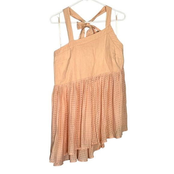 NWT FREE PEOPLE Just Can't Get Enough Halter Top Asymmetrical Hem  Pink Size L - Picture 5 of 12